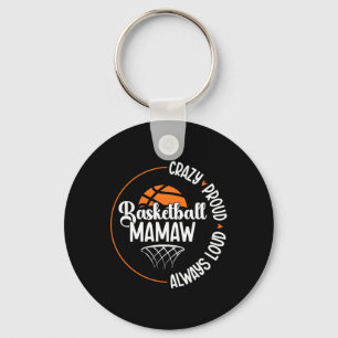 Crazy Proud Sketll Mamaw Of A Sketll Player Mamaw  Keychain