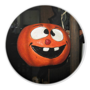 Crazy Pumpkin Ceramic Knob