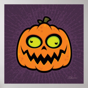 Crazy Pumpkin Poster