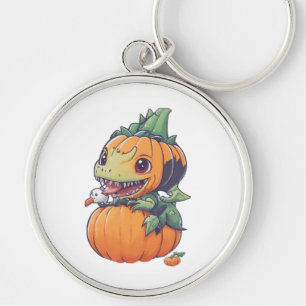 crazy pumpkin trying to eat spooky  keychain