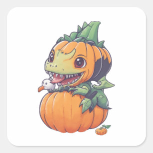 crazy pumpkin trying to eat spooky square sticker