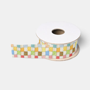 CRAZY QUILT 1.5" Wide Grosgrain Ribbon