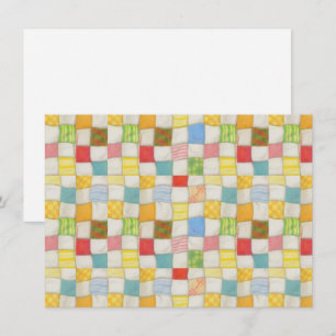 CRAZY QUILT 4.5x6.25 Flat Card / Horizontal
