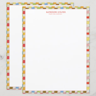 CRAZY QUILT 8.5x11 Business Stationery