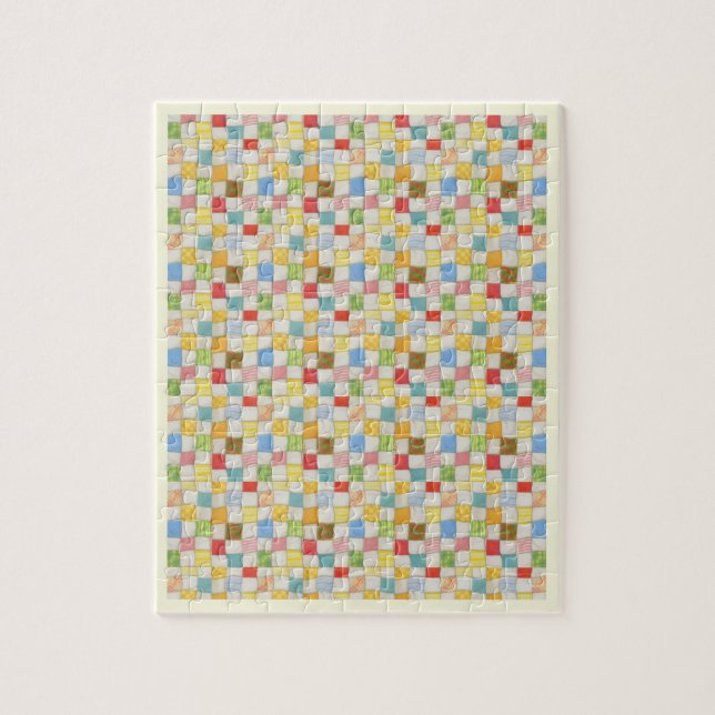 CRAZY QUILT 8x10 Puzzle / Cream (Vertical)