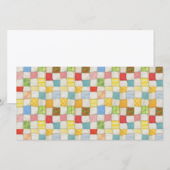 CRAZY QUILT 8x4 Flat Card / Horizontal (Front/Back)