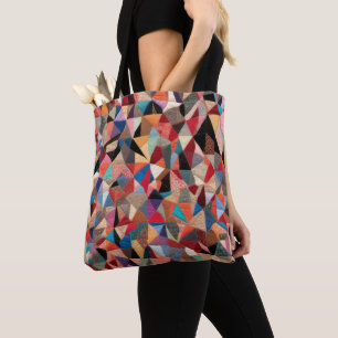 Crazy Quilt Abstract Pattern Tote Bag
