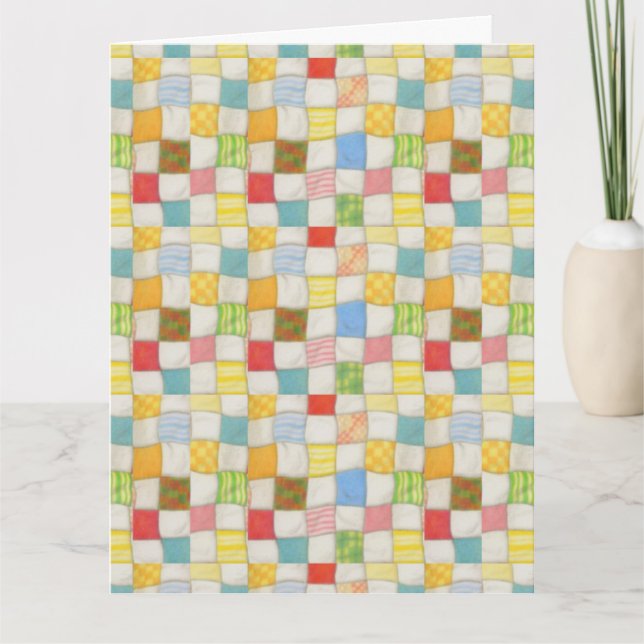 CRAZY QUILT Big Thank You Card  (Front)