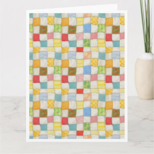 CRAZY QUILT Big Thank You Card / White
