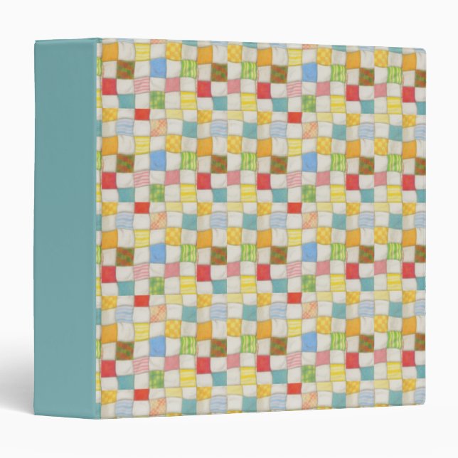 CRAZY QUILT Binder / Teal (Front/Spine)