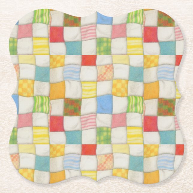 CRAZY QUILT Bracket Paper Coasters (Front)