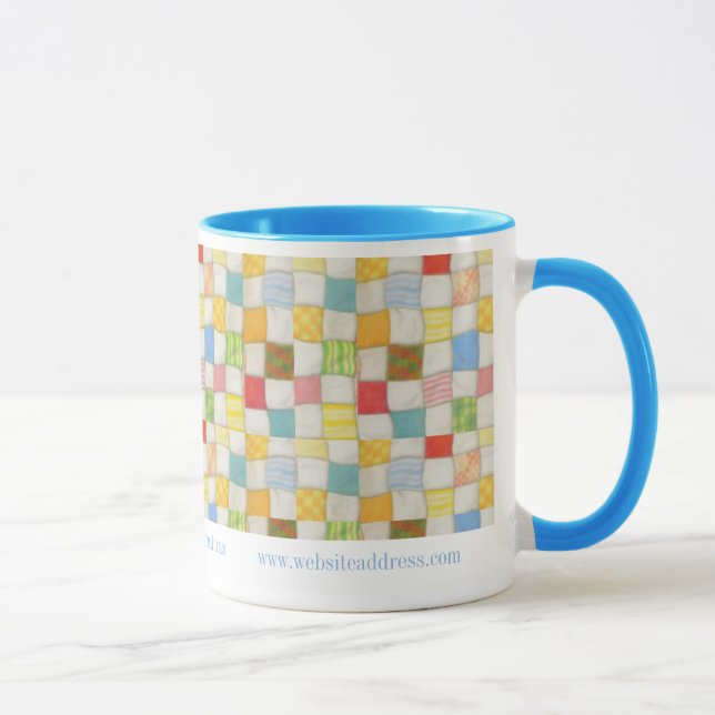 CRAZY QUILT Business ID Blue Combo Mug (Right)
