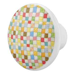 CRAZY QUILT Ceramic Pull