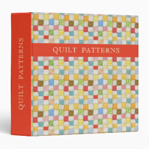 CRAZY QUILT Classeur + Texte / Rouge