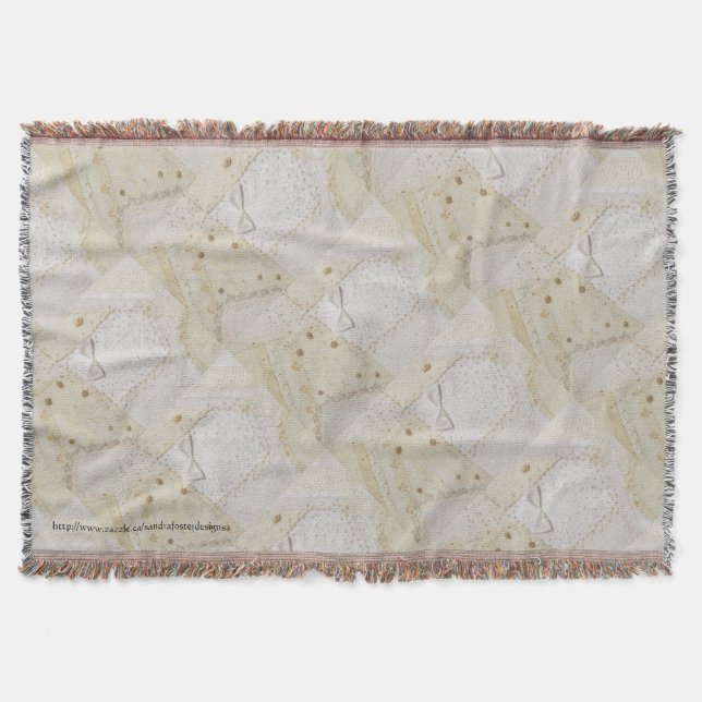 Crazy Quilt Design Throw Blanket (Front)