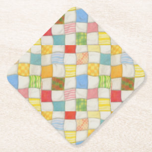 CRAZY QUILT Diamond Paper Coasters