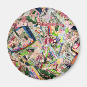 Crazy Quilt in Spring Colours Magnet