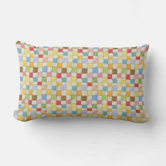 CRAZY QUILT Lumbar Coussin (Recto)
