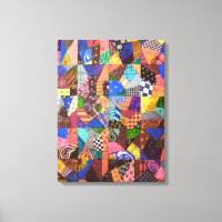Crazy Quilt Patchwork Quilt Abstract Art Geometric