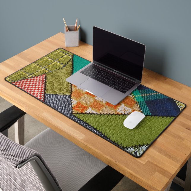 Crazy Quilt Pattern Desk Mat (Office 2)