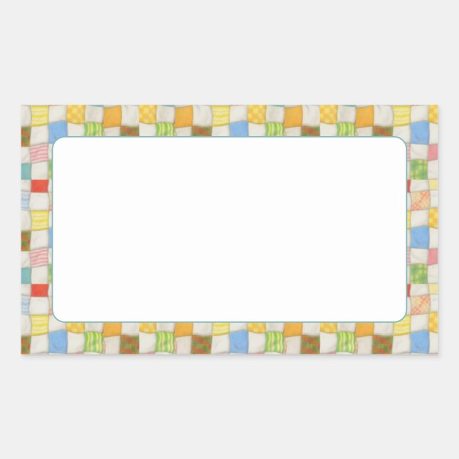 CRAZY QUILT Rectangle Matte Stickers (Front)