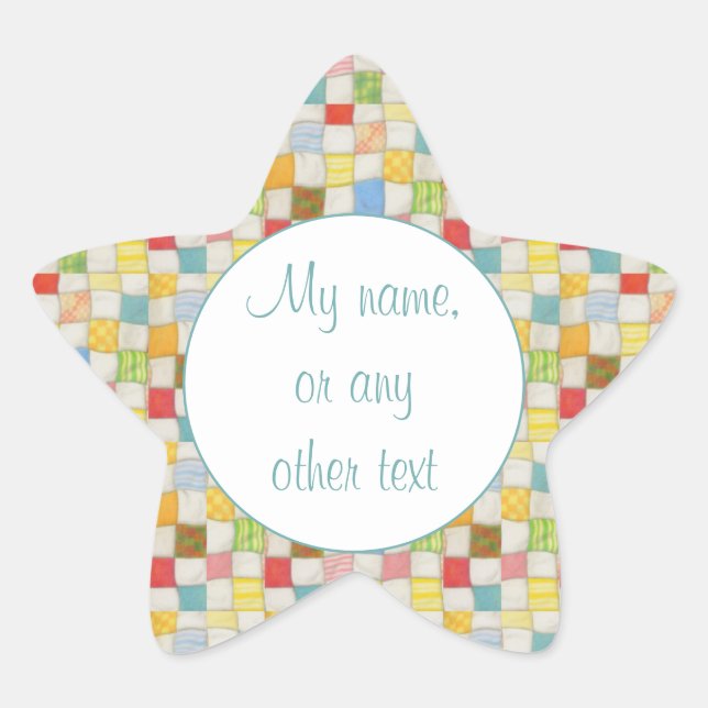 CRAZY QUILT Star Matte Stickers (Front)