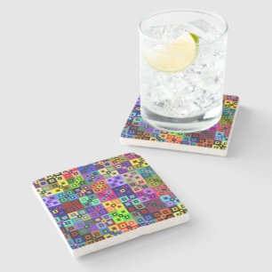 Crazy Quilt Stone Coaster