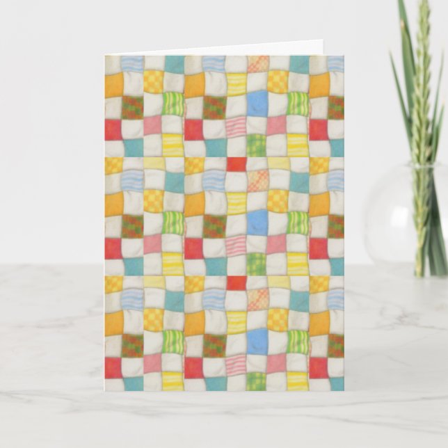 CRAZY QUILT Thank You Card  (Front)
