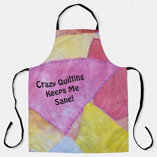 Crazy Quilting All-Over Print Apron (Front)