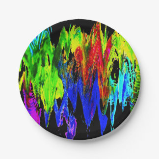 crazy rainbow paper plate