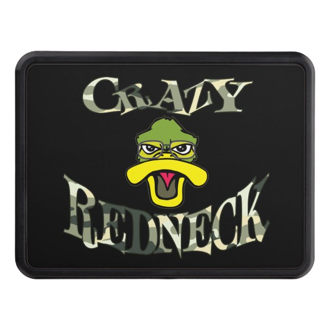 Crazy Redneck Duck Head Camouflage Hitch Cover (Front)