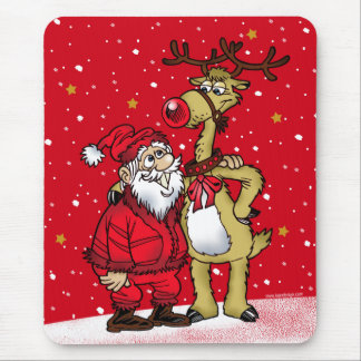 CRAZY REINDEER MOUSE PAD
