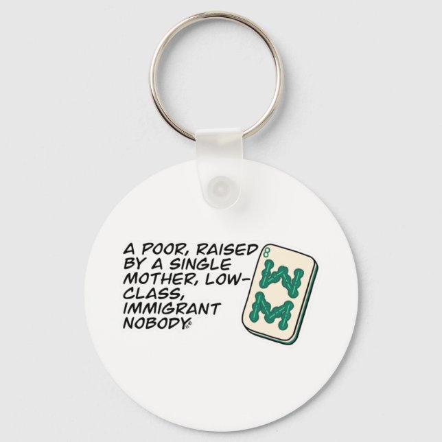 Crazy Rich Asians Mahjong scene quote Classic Keychain (Front)