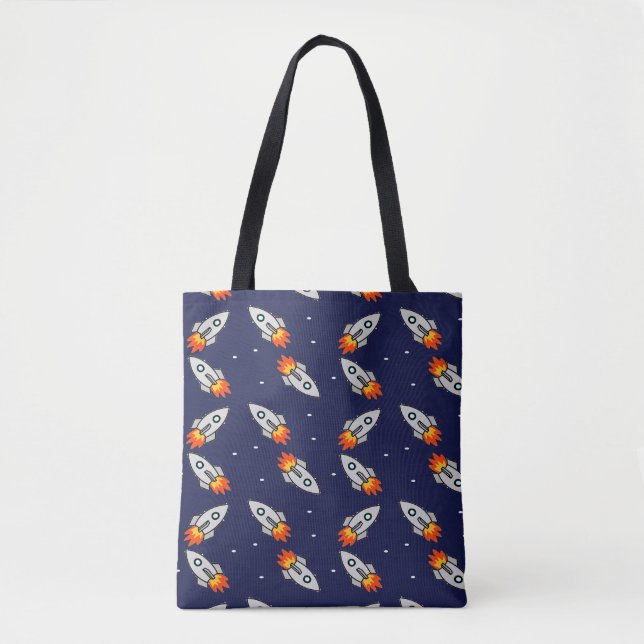 Crazy rockets tote bag (Front)