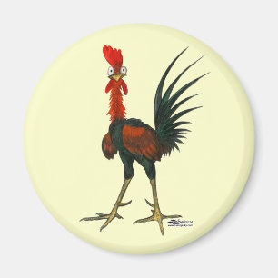 Crazy Rooster Magnet