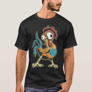 Crazy Rooster Rooster Cuddly Toy Costume Chicken H T-Shirt