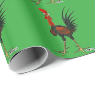 Crazy Rooster Wrapping Paper