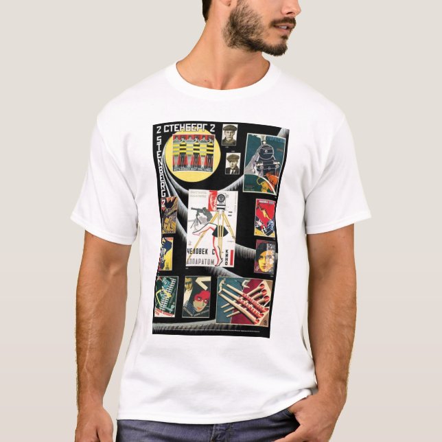 Crazy Russian USSR Propaganda Poster T-Shirt (Front)