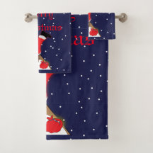 Crazy Santa Stuck in Chimney Towel Set