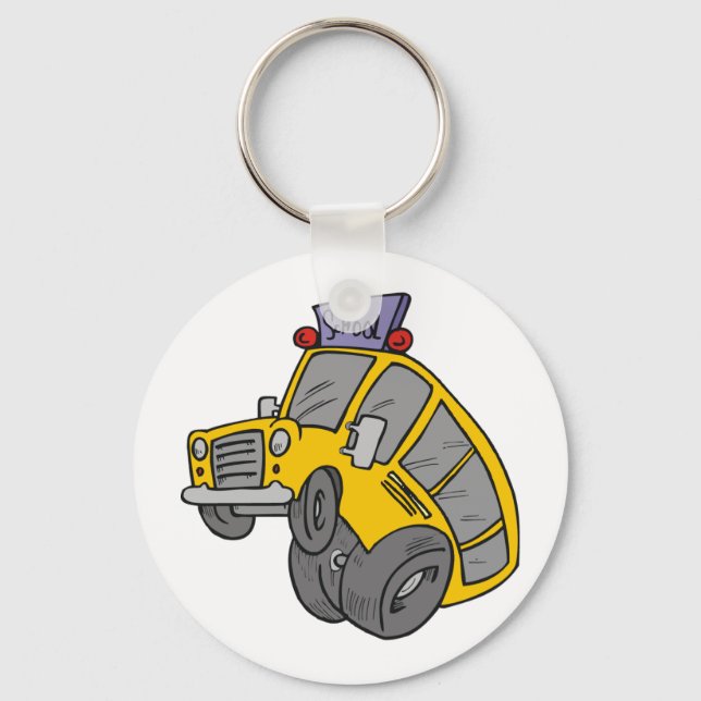 Crazy School Bus Keychain (Front)