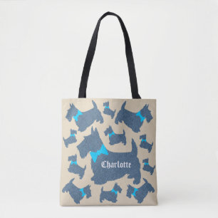 Crazy Scotties "Any Name" Tote Bag