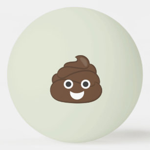 Crazy Silly Brown Poop Emoji Ping Pong Ball