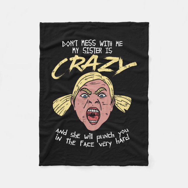 Crazy Sister Fleece Blanket (Front)