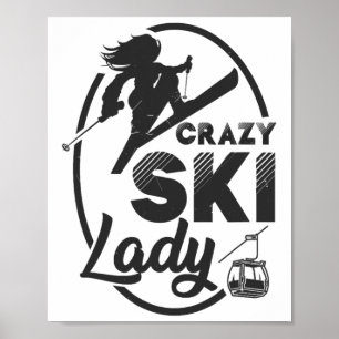 Crazy Ski Lady  Poster