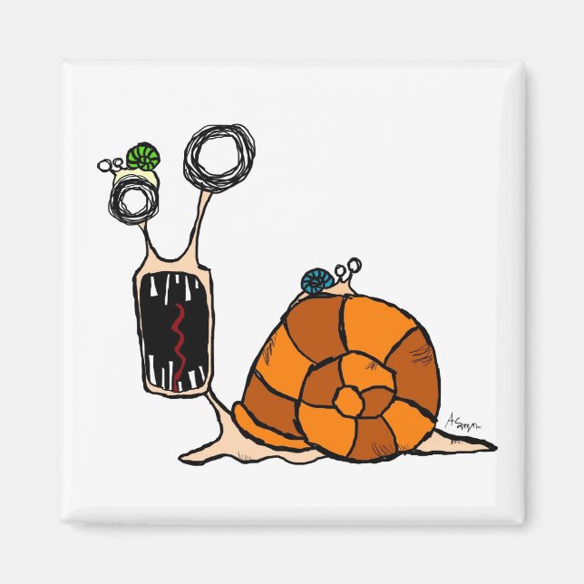 Crazy Snail Magnet (Front)
