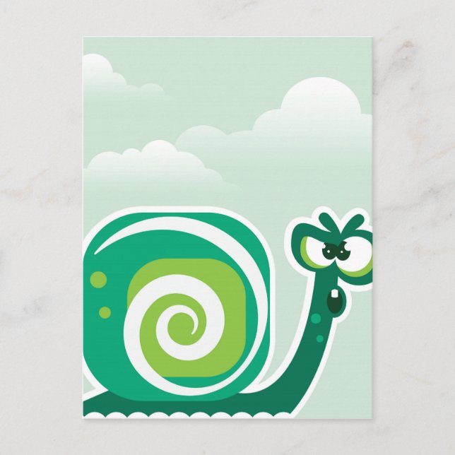 Crazy Snail Postcard (Front)