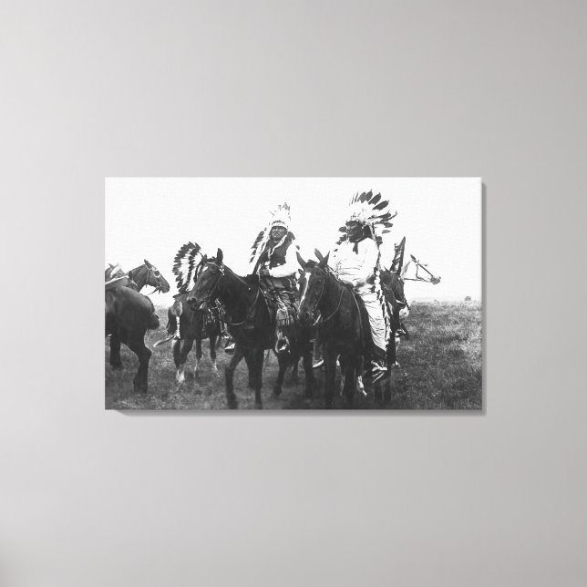 Crazy Snake Assembling His Warriors Canvas Print (Front)