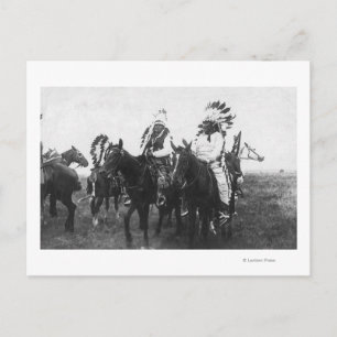 Crazy Snake Assembling His Warriors Postcard