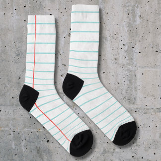 Crazy Socks lined note paper