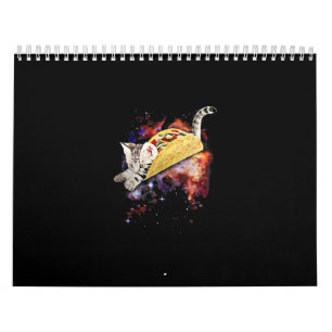 Crazy Space Taco Cat Funny Galaxy Gift Calendar